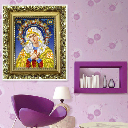 Religious - Full Round Drill Diamond Painting 26x30CM