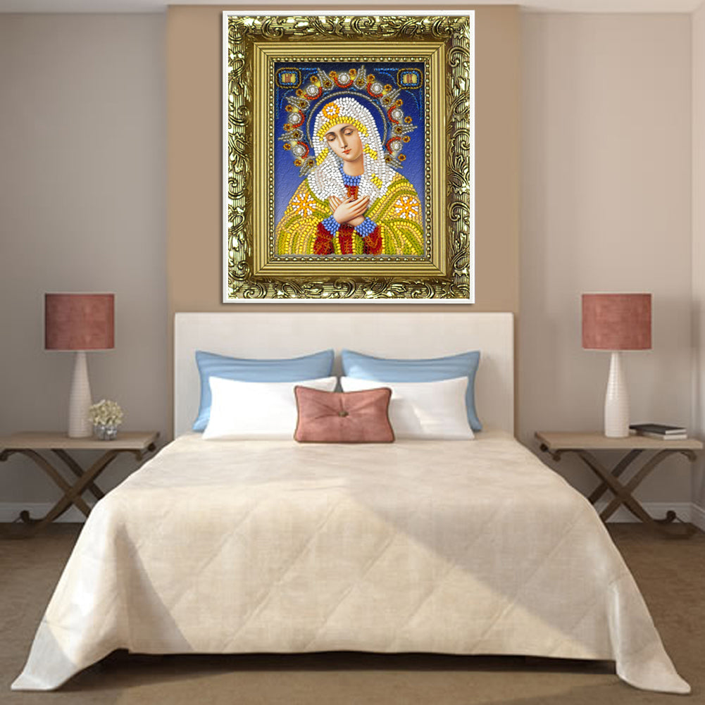 Religious - Full Round Drill Diamond Painting 26x30CM