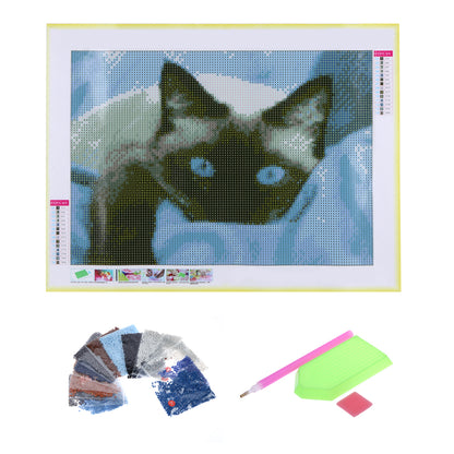 Cat - Full Round Drill Diamond Painting 40*30CM