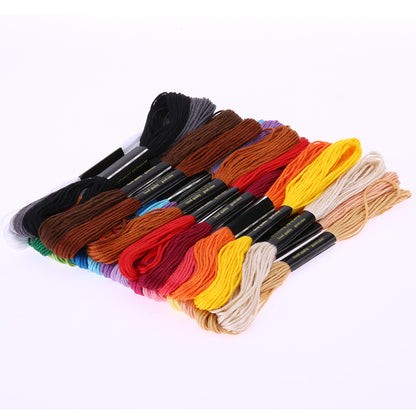 24 Colors Embroidery Thread Hand Cross Stitch Floss Sewing Skeins Craft