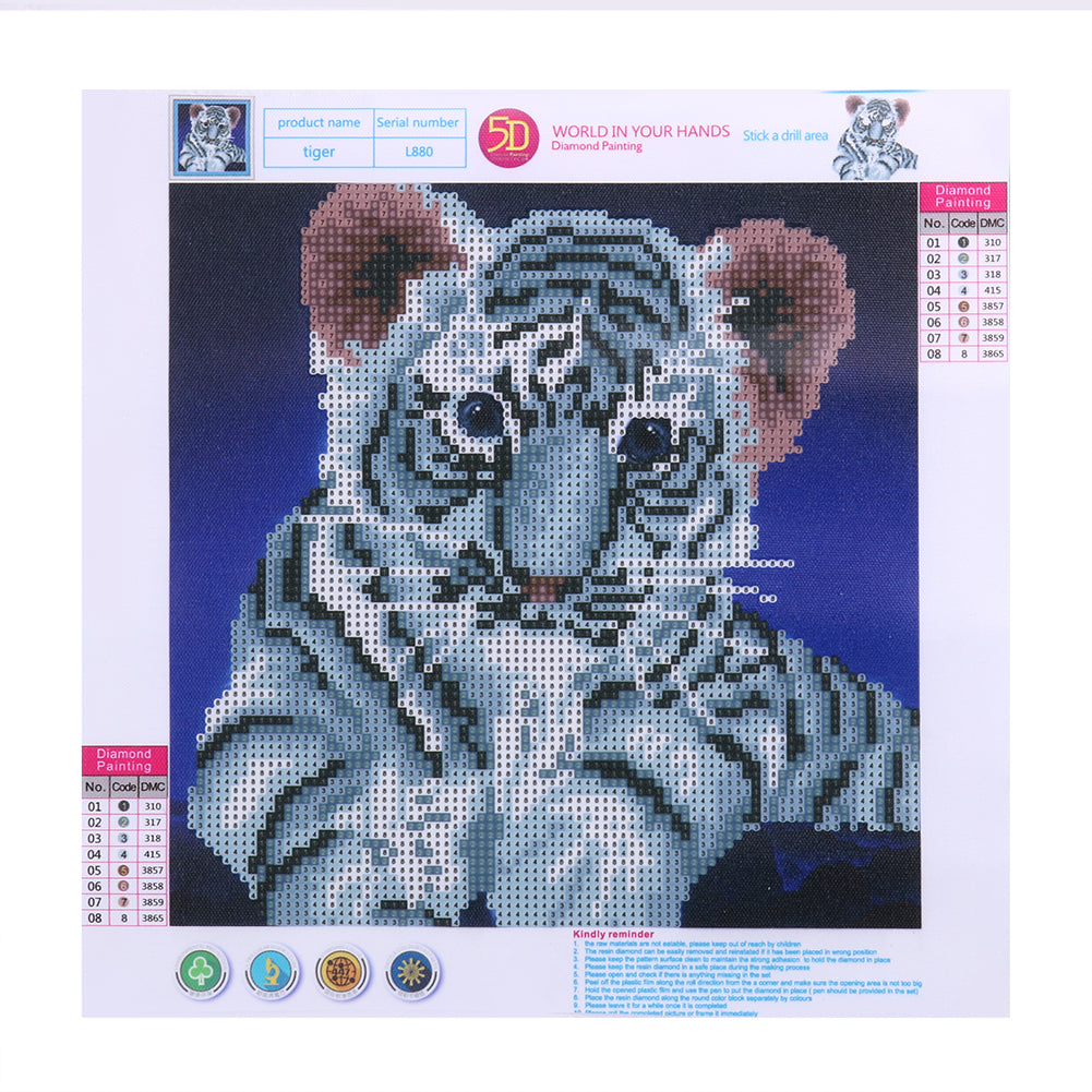 Tiger - Full Round Drill Diamond Painting 30*30CM