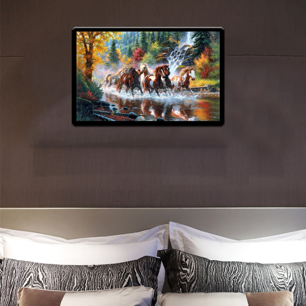 Horses - Full Round Drill Diamond Painting 56*35CM
