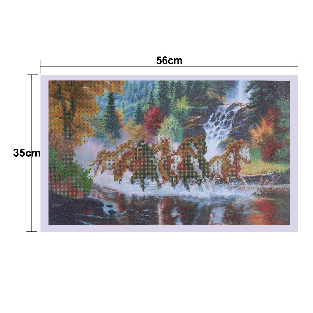 Horses - Full Round Drill Diamond Painting 56*35CM