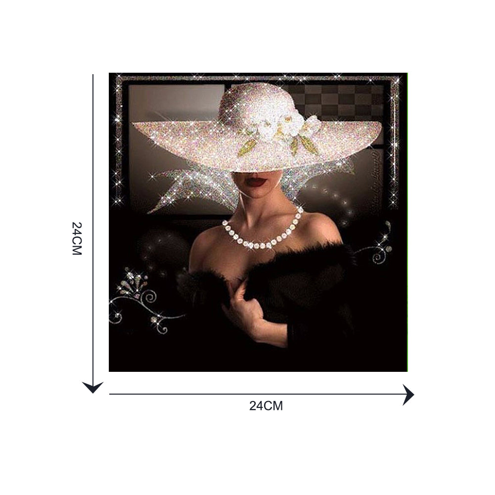 Lady - Full Round Drill Diamond Painting 30*30CM