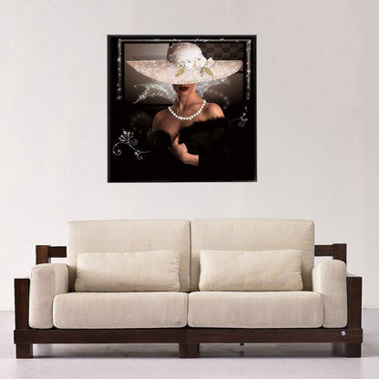 Lady - Full Round Drill Diamond Painting 30*30CM