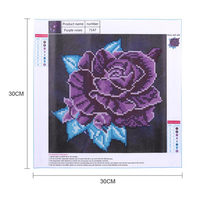 Rose Flowers - Full Round Drill Diamond Painting 30*30CM