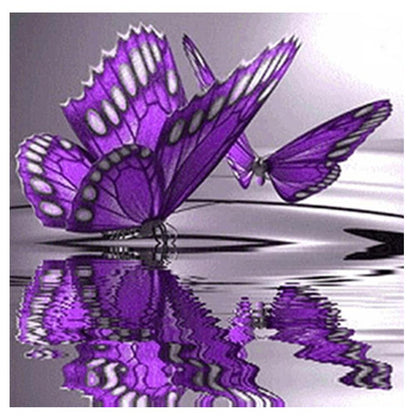 Butterfly - Full Round Drill Diamond Painting 30*30CM