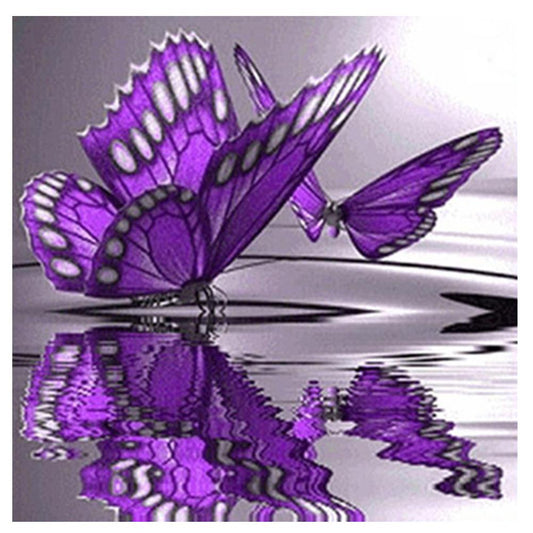 Butterfly - Full Round Drill Diamond Painting 30*30CM
