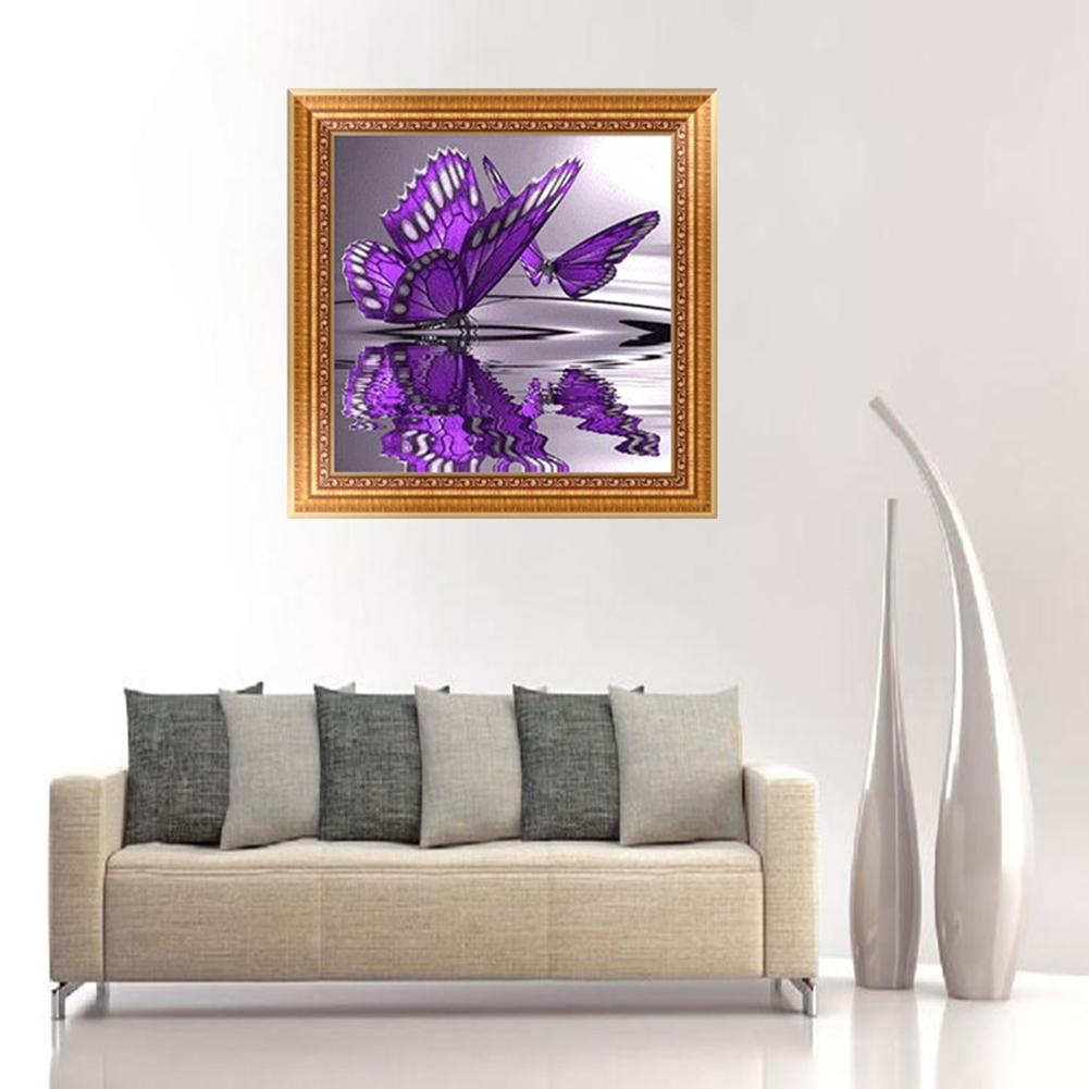 Butterfly - Full Round Drill Diamond Painting 30*30CM