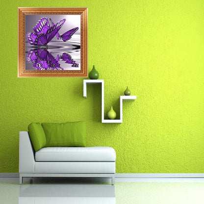 Butterfly - Full Round Drill Diamond Painting 30*30CM