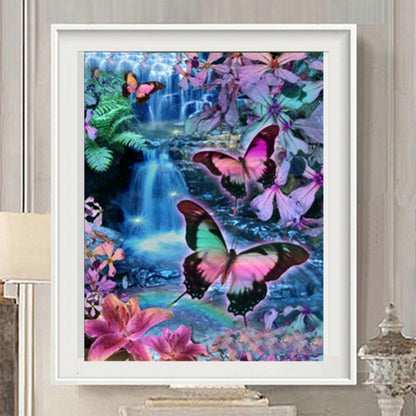Butterfly - Full Round Drill Diamond Painting 40*30CM