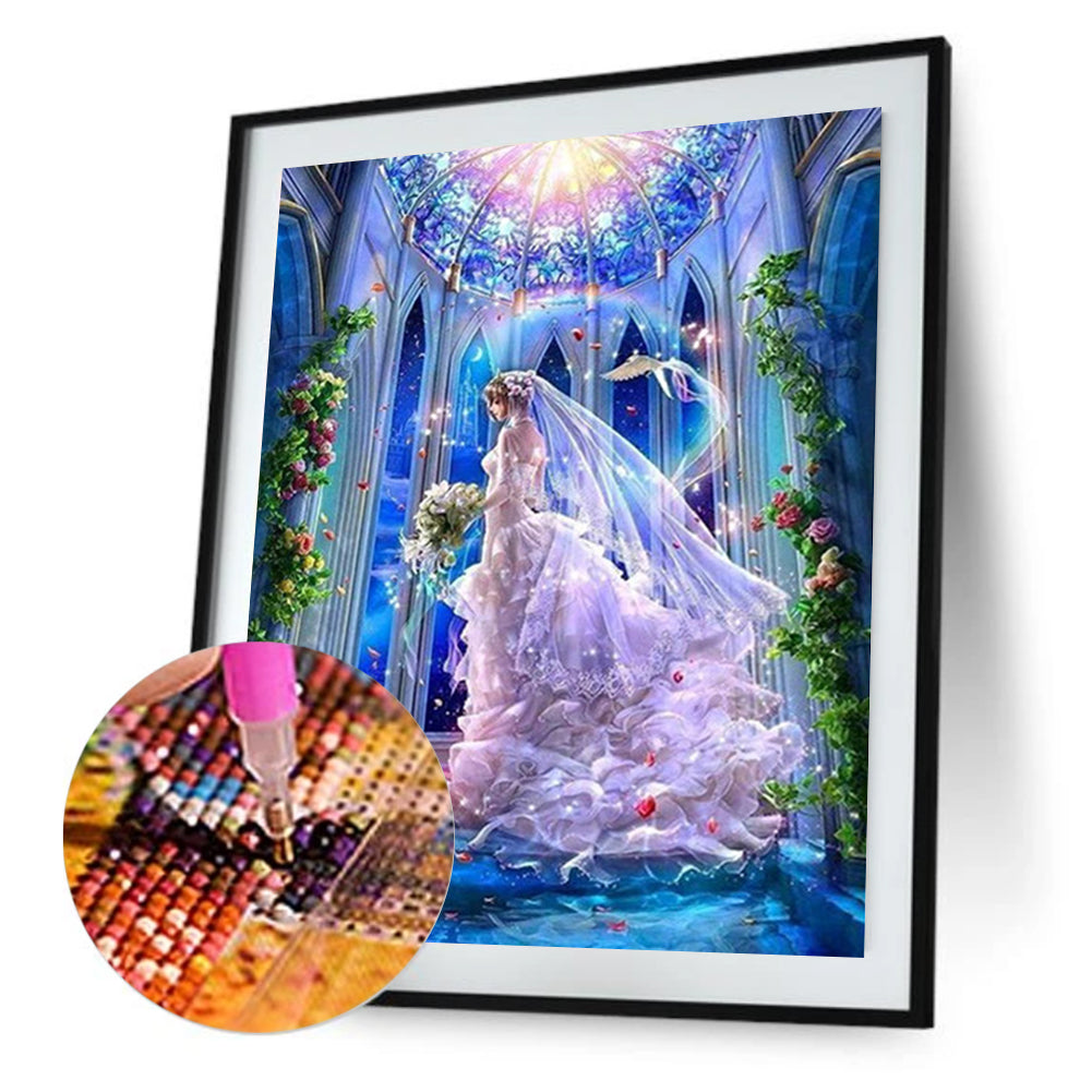 Wedding Beauty - Full Round Drill Diamond Painting 30*40CM