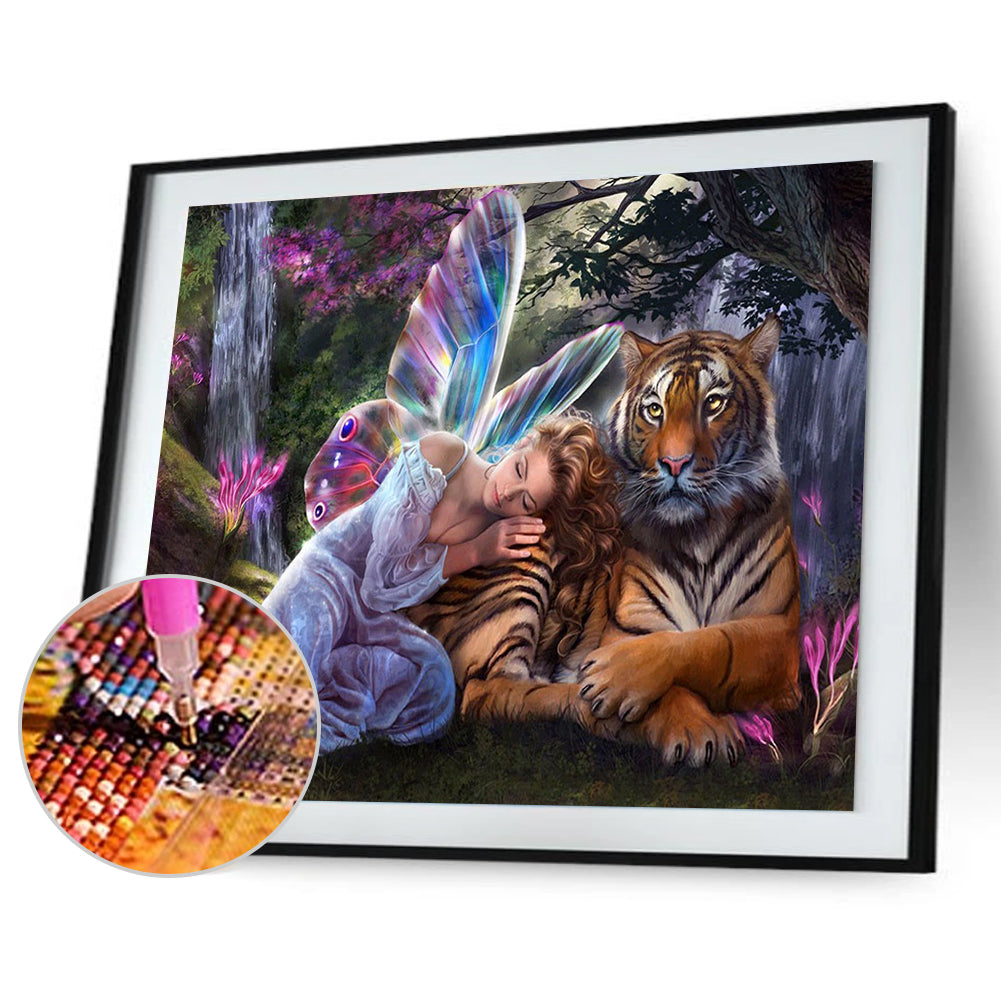 Angel Tiger - Full Round Drill Diamond Painting 40* 30CM