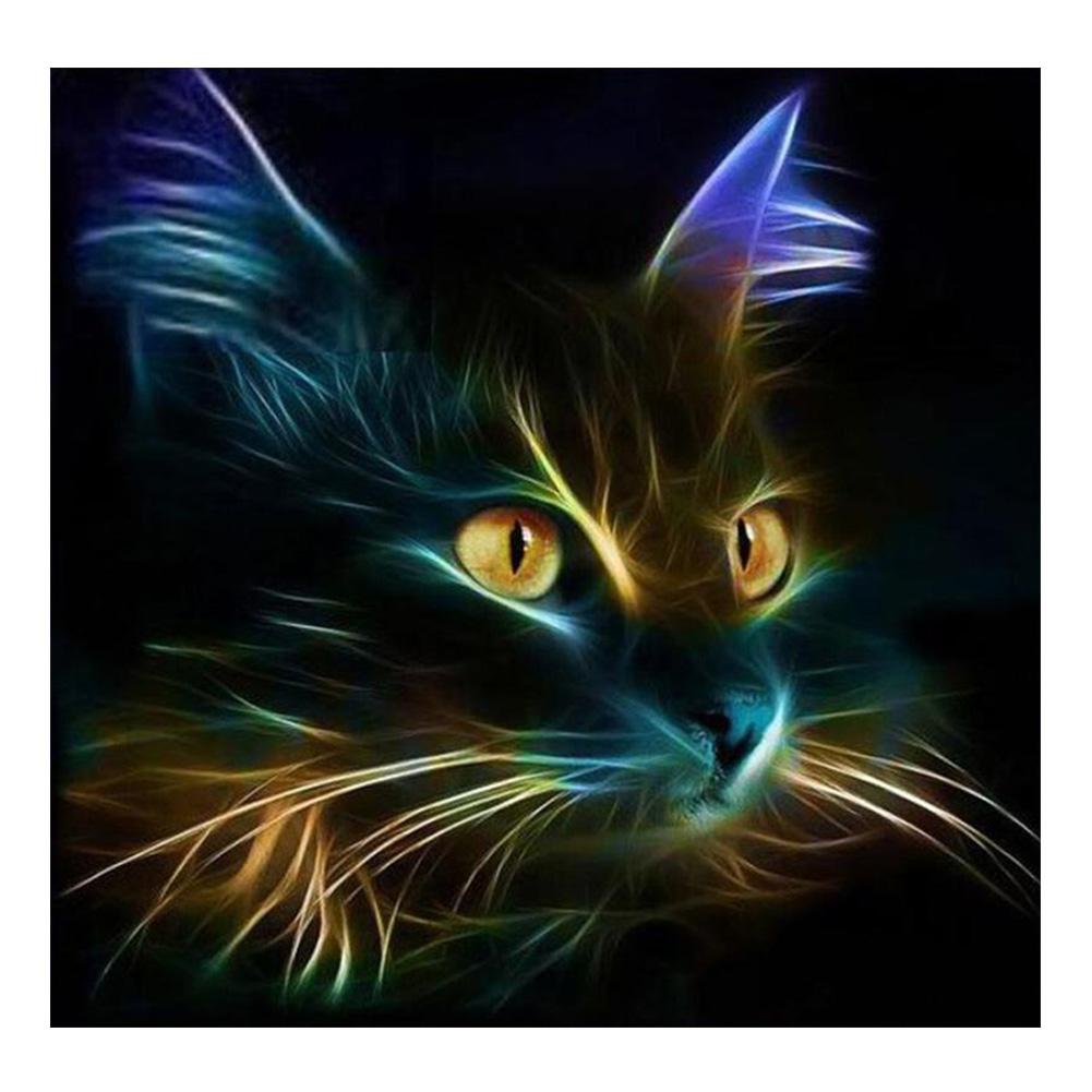 Cat - Full Round Drill Diamond Painting 30*30CM
