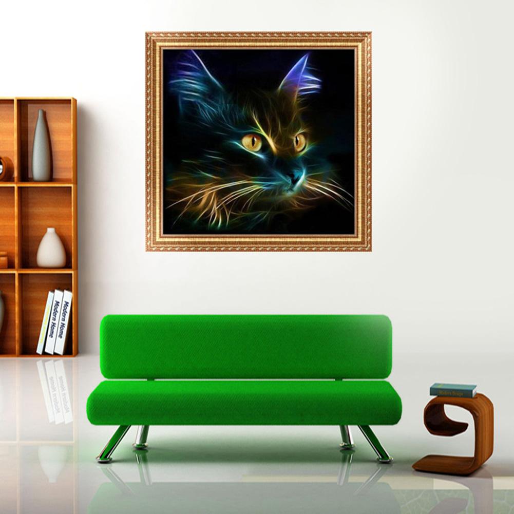 Cat - Full Round Drill Diamond Painting 30*30CM