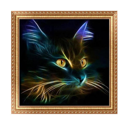 Cat - Full Round Drill Diamond Painting 30*30CM