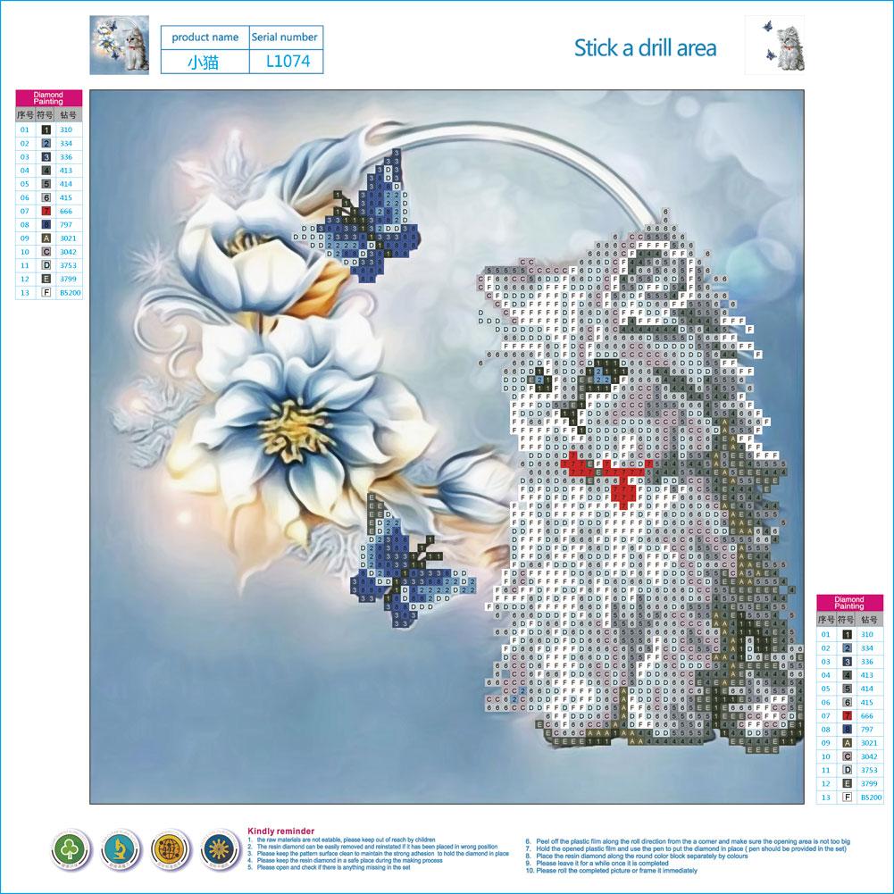 Cat - Full Round Drill Diamond Painting