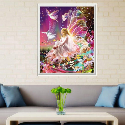 Butterfly Fairy - Full Round Drill Diamond Painting 40*30CM