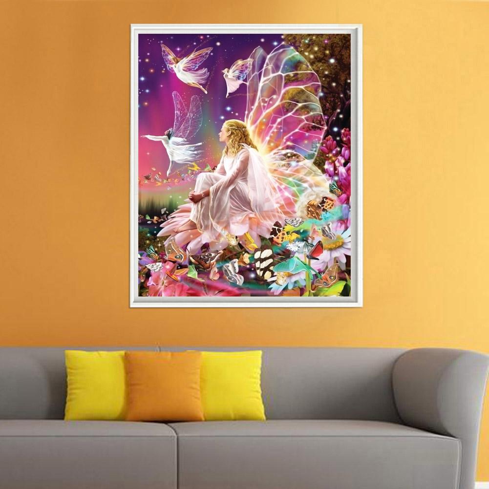 Butterfly Fairy - Full Round Drill Diamond Painting 40*30CM