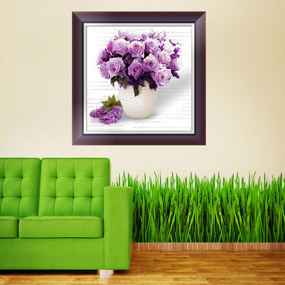 Flower Rose - Full Round Drill Diamond Painting 30*30CM