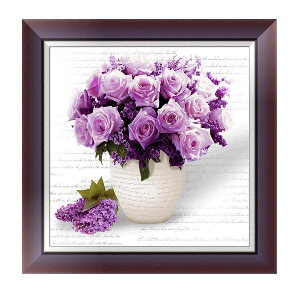 Flower Rose - Full Round Drill Diamond Painting 30*30CM