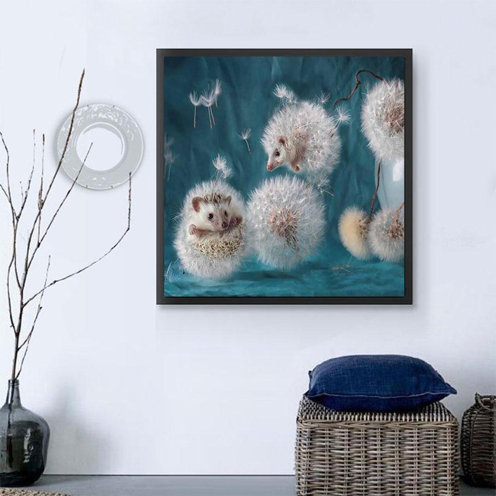 Dandelion Hedgehog - Full Round Drill Diamond Painting 30*30 CM