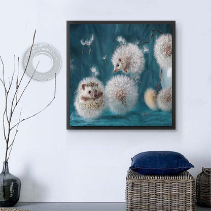 Dandelion Hedgehog - Full Round Drill Diamond Painting 30*30 CM