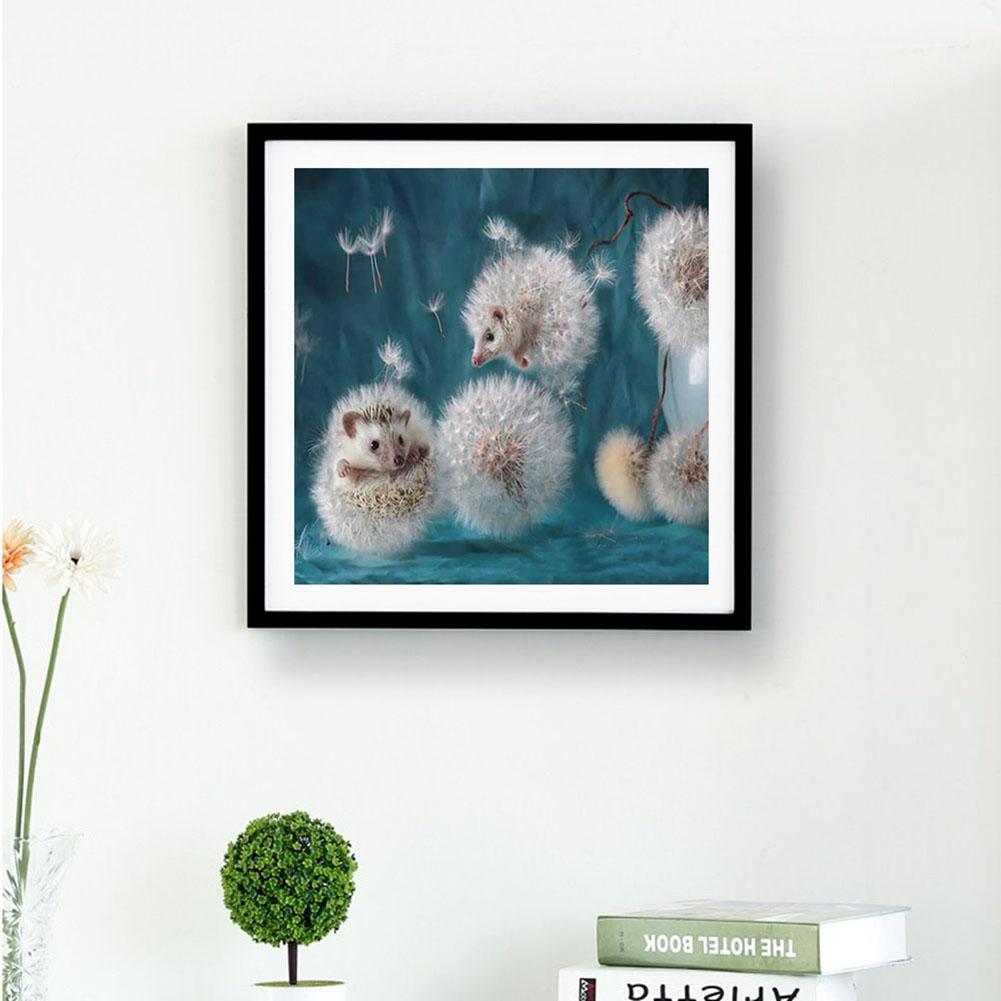 Dandelion Hedgehog - Full Round Drill Diamond Painting 30*30 CM