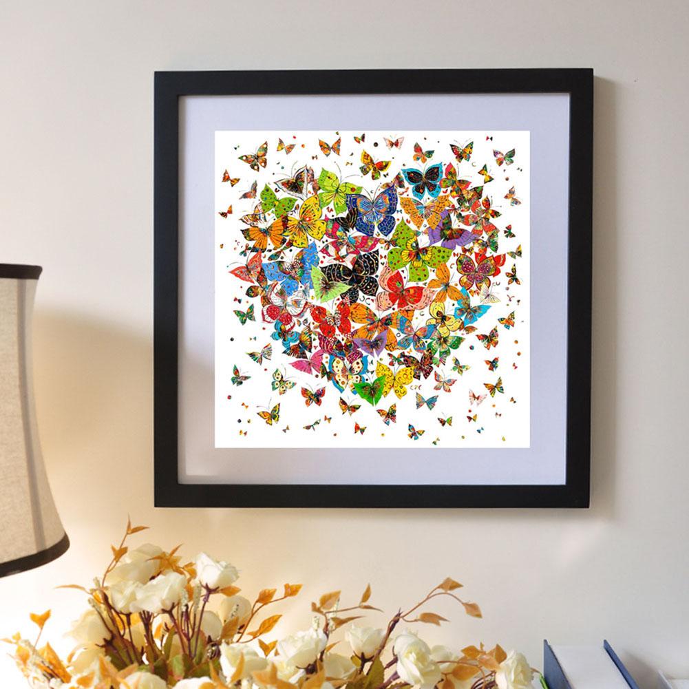 Butterfly Heart - Full Round Drill Diamond Painting 30*30CM
