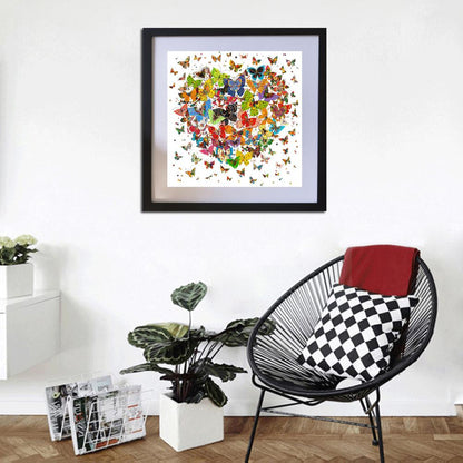 Butterfly Heart - Full Round Drill Diamond Painting 30*30CM