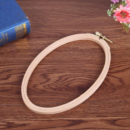 Beech Cross Stitch Machine Frame Embroidery Hoop Ring Sewing Craft Tool(L)