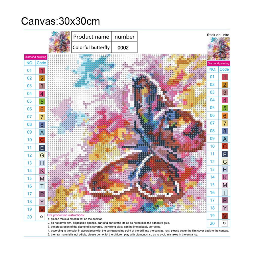 Butterfly - Full Round Drill Diamond Painting 30*30 CM