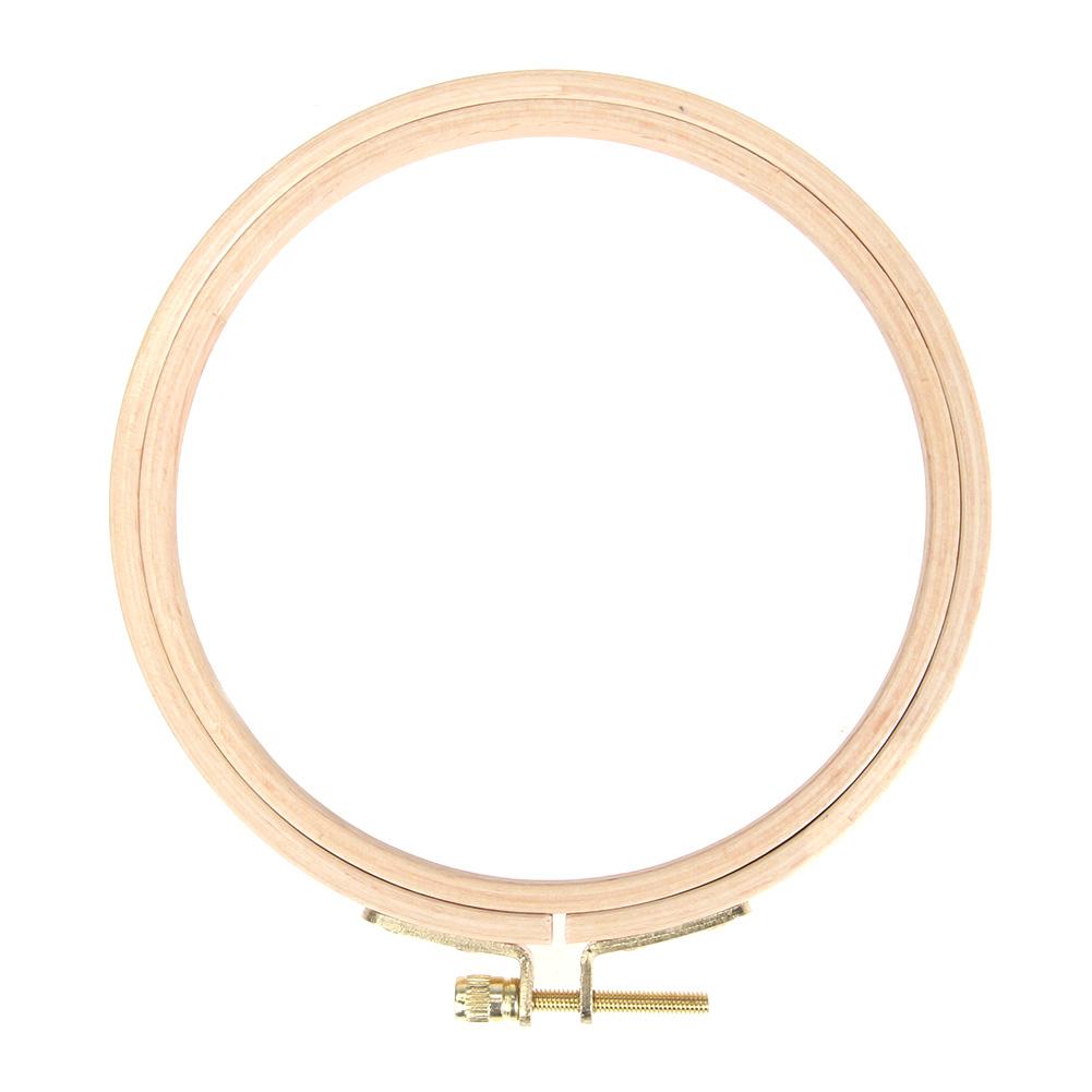 DIY Wooden Cross Stitch Frame Needlework Hoop Ring Embroidery Tool(15.5cm)