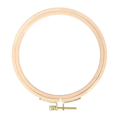 DIY Wooden Cross Stitch Frame Needlework Hoop Ring Embroidery Tool(15.5cm)