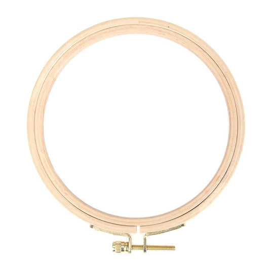 DIY Wooden Cross Stitch Frame Needlework Hoop Ring Embroidery Tool(15.5cm)