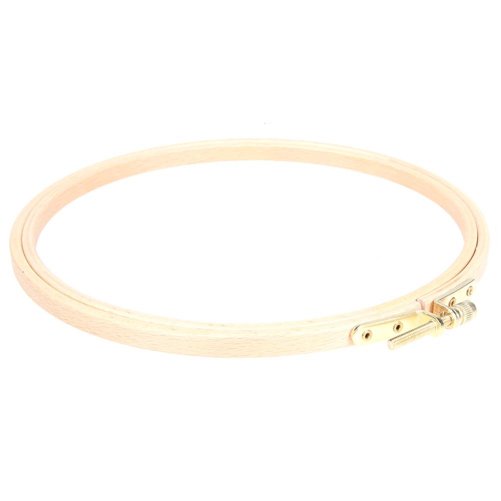 DIY Wooden Cross Stitch Frame Needlework Hoop Ring Embroidery Tool(18cm)