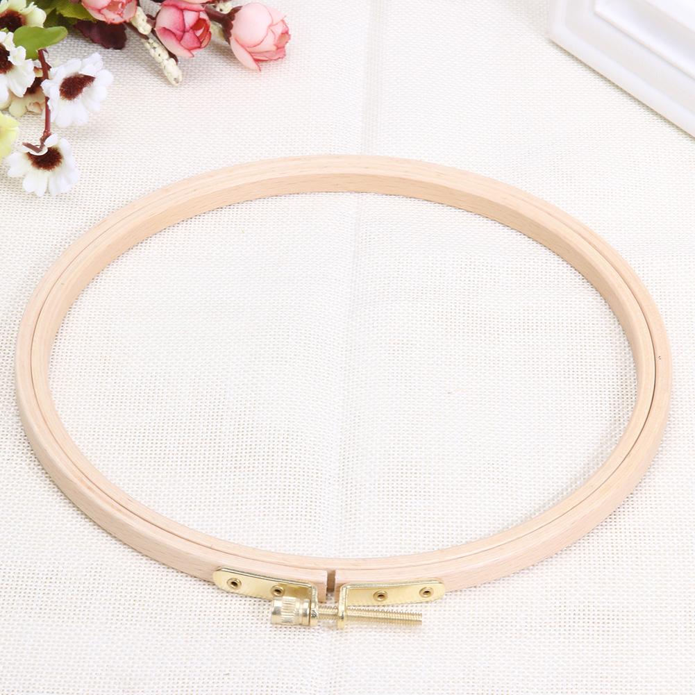 DIY Wooden Cross Stitch Frame Needlework Hoop Ring Embroidery Tool(18cm)