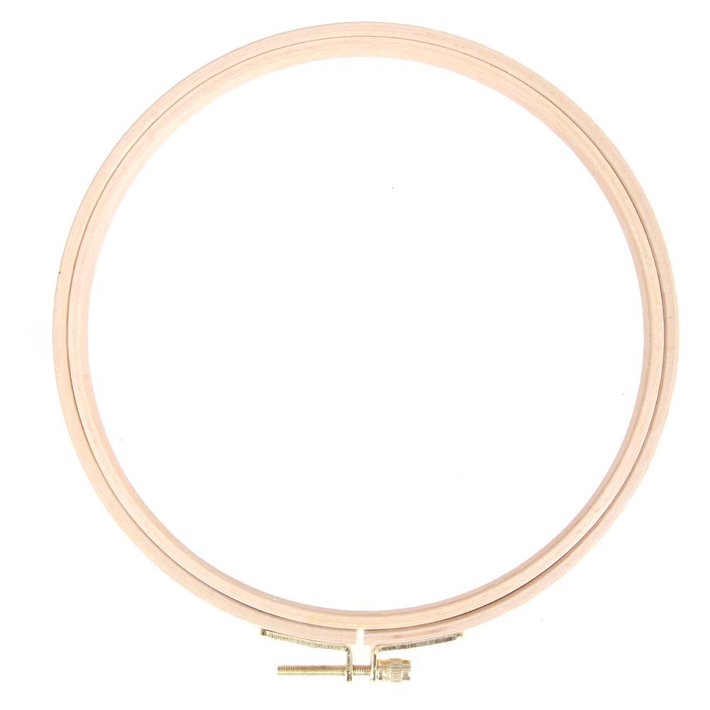 DIY Wooden Cross Stitch Frame Needlework Hoop Ring Embroidery Tool(18cm)