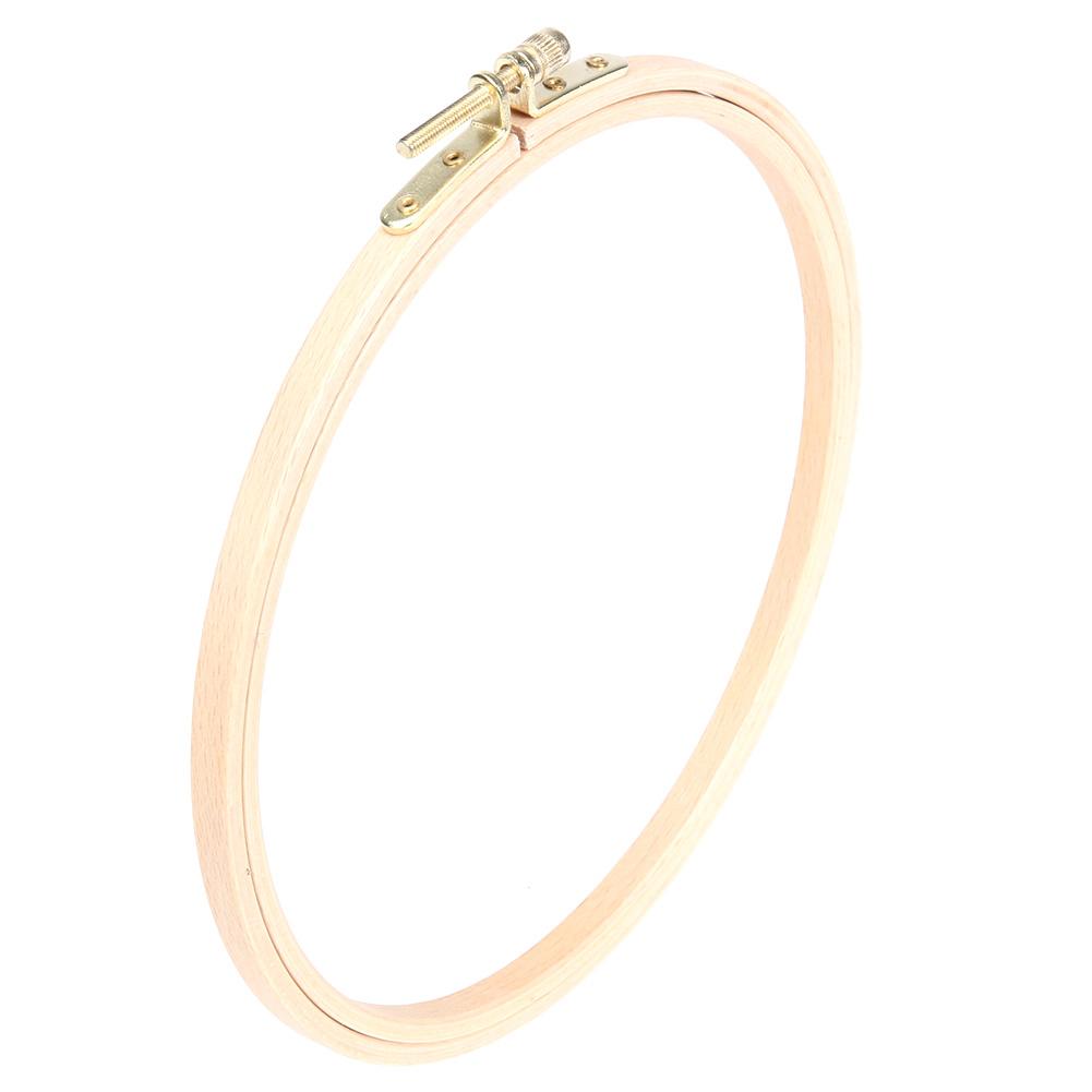 DIY Wooden Cross Stitch Frame Needlework Hoop Ring Embroidery Tool(18cm)