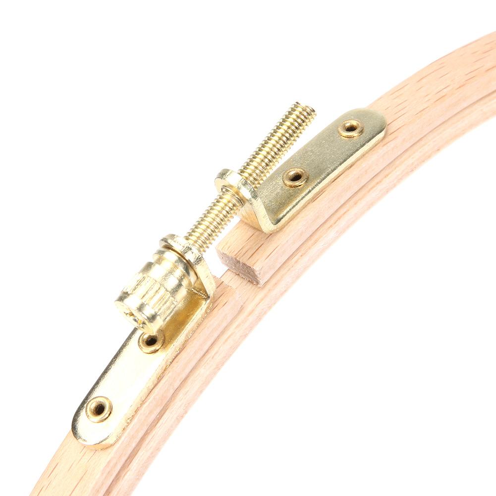 DIY Wooden Cross Stitch Frame Needlework Hoop Ring Embroidery Tool(24cm)