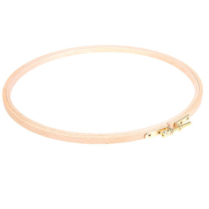 DIY Wooden Cross Stitch Frame Needlework Hoop Ring Embroidery Tool(24cm)
