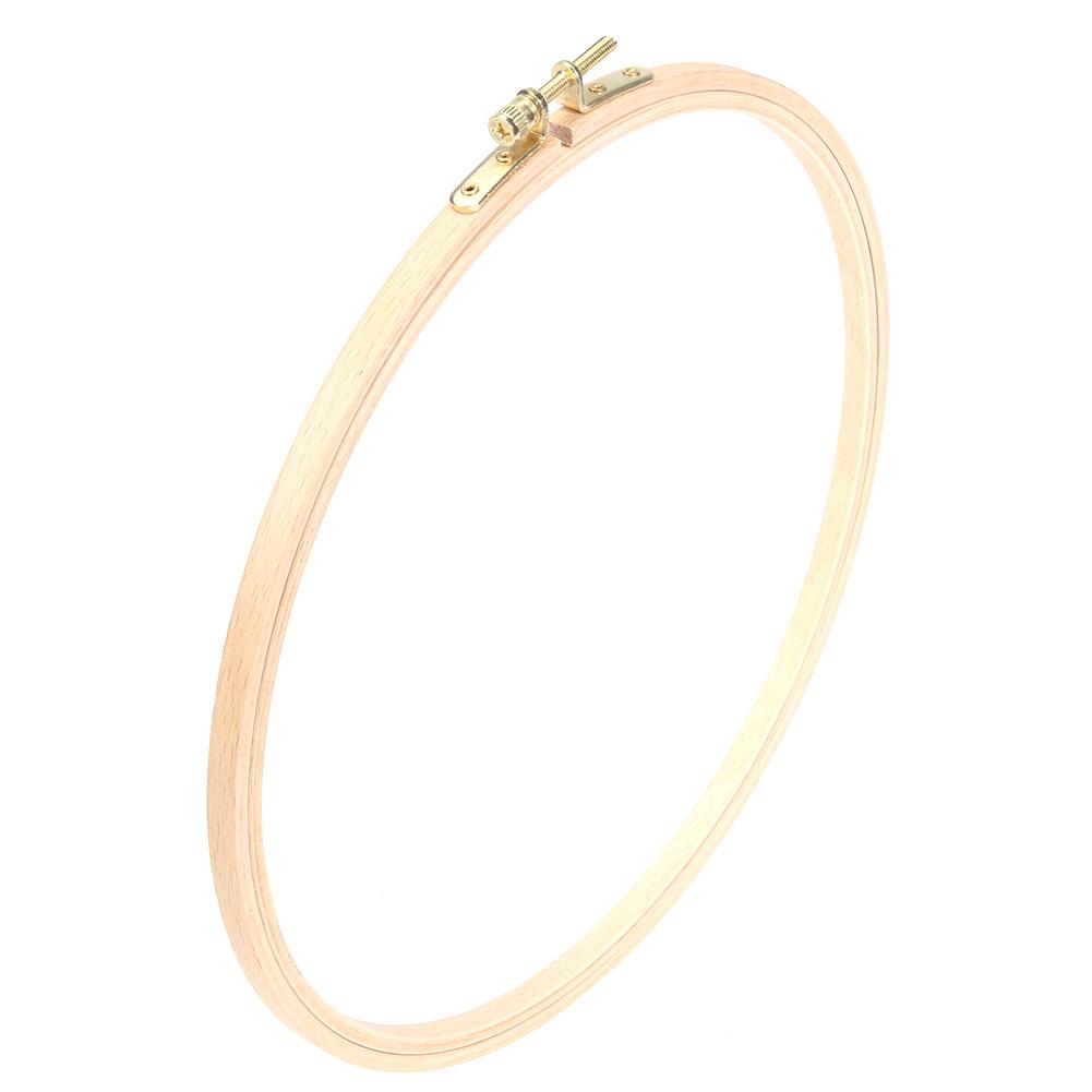 DIY Wooden Cross Stitch Frame Needlework Hoop Ring Embroidery Tool(24cm)