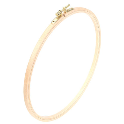 DIY Wooden Cross Stitch Frame Needlework Hoop Ring Embroidery Tool(24cm)