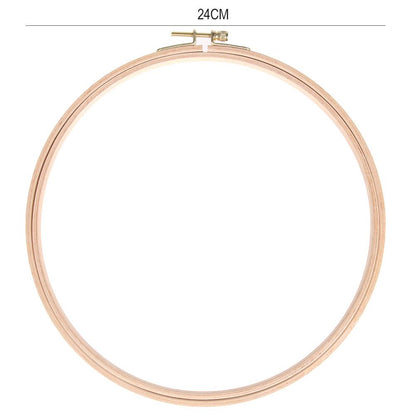 DIY Wooden Cross Stitch Frame Needlework Hoop Ring Embroidery Tool(24cm)