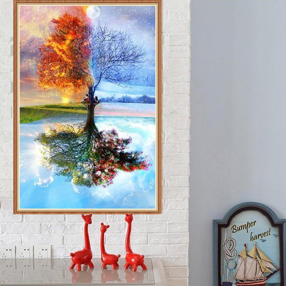 Tree - Full Round Drill Diamond Painting 40*30 CM