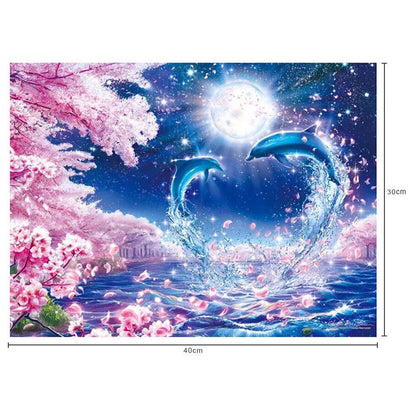 Dolphin - Full Round Drill Diamond Painting 30*40CM