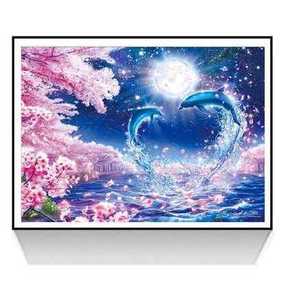 Dolphin - Full Round Drill Diamond Painting 30*40CM