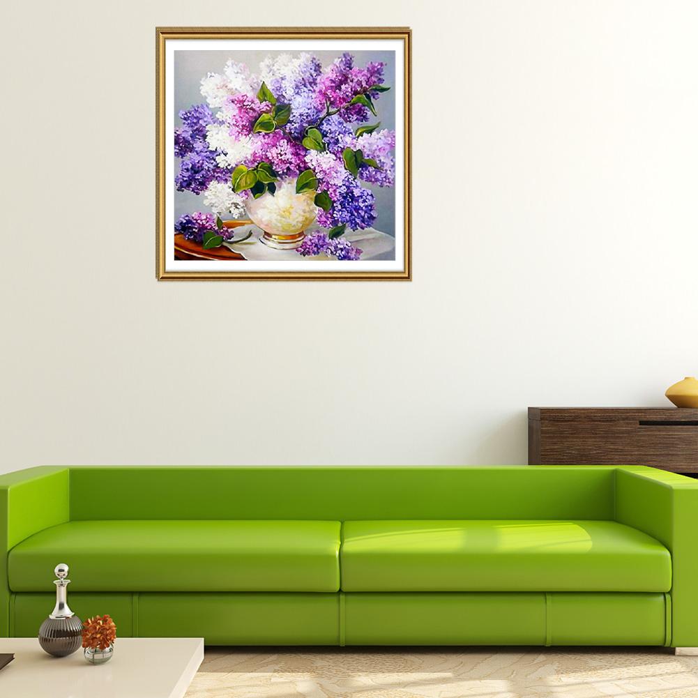Lavender Vase - Full Round Drill Diamond Painting 30*30CM
