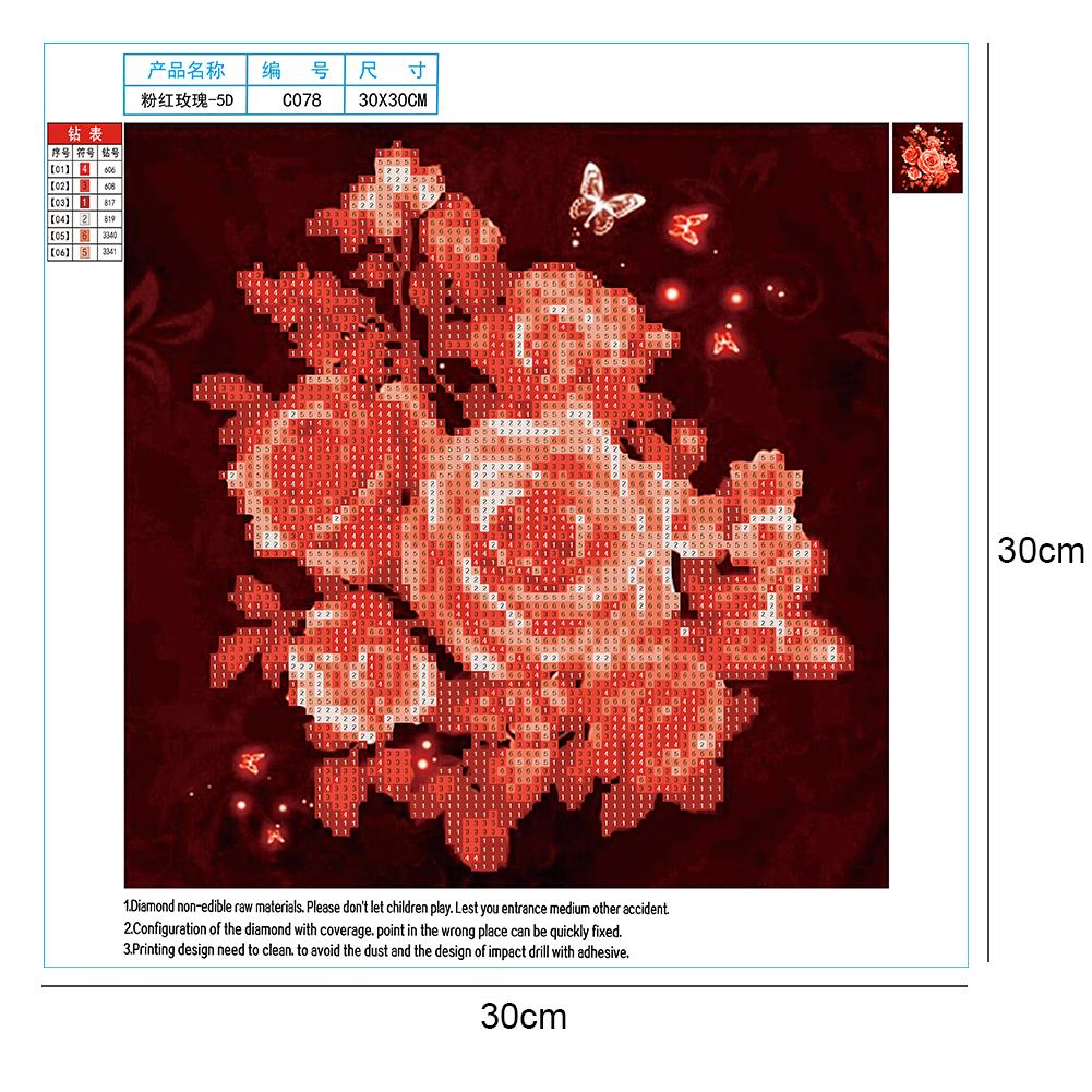 Rose - Full Round Drill Diamond Painting 30*30CM