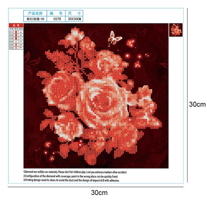 Rose - Full Round Drill Diamond Painting 30*30CM